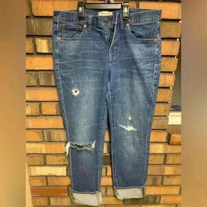 Madewell The Slim Boyjean Rip & Repair Edition